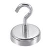 Strong Neodymium Magnetic Hooks - Nickel-Plated, No-Drill, D16 Suction Cup