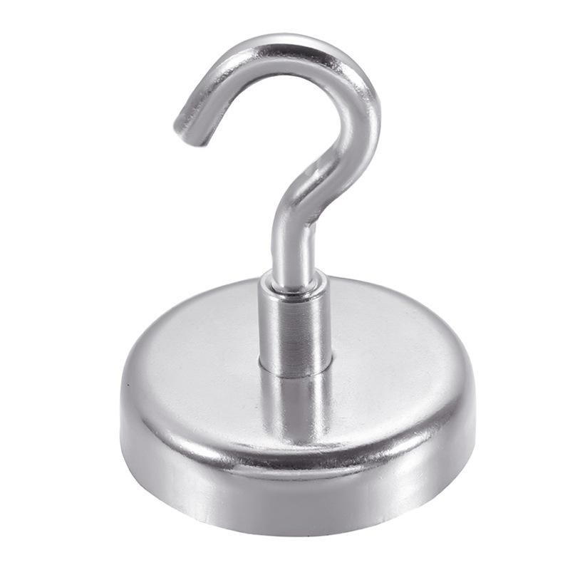 Strong Neodymium Magnetic Hooks - Nickel-Plated, No-Drill, D16 Suction Cup