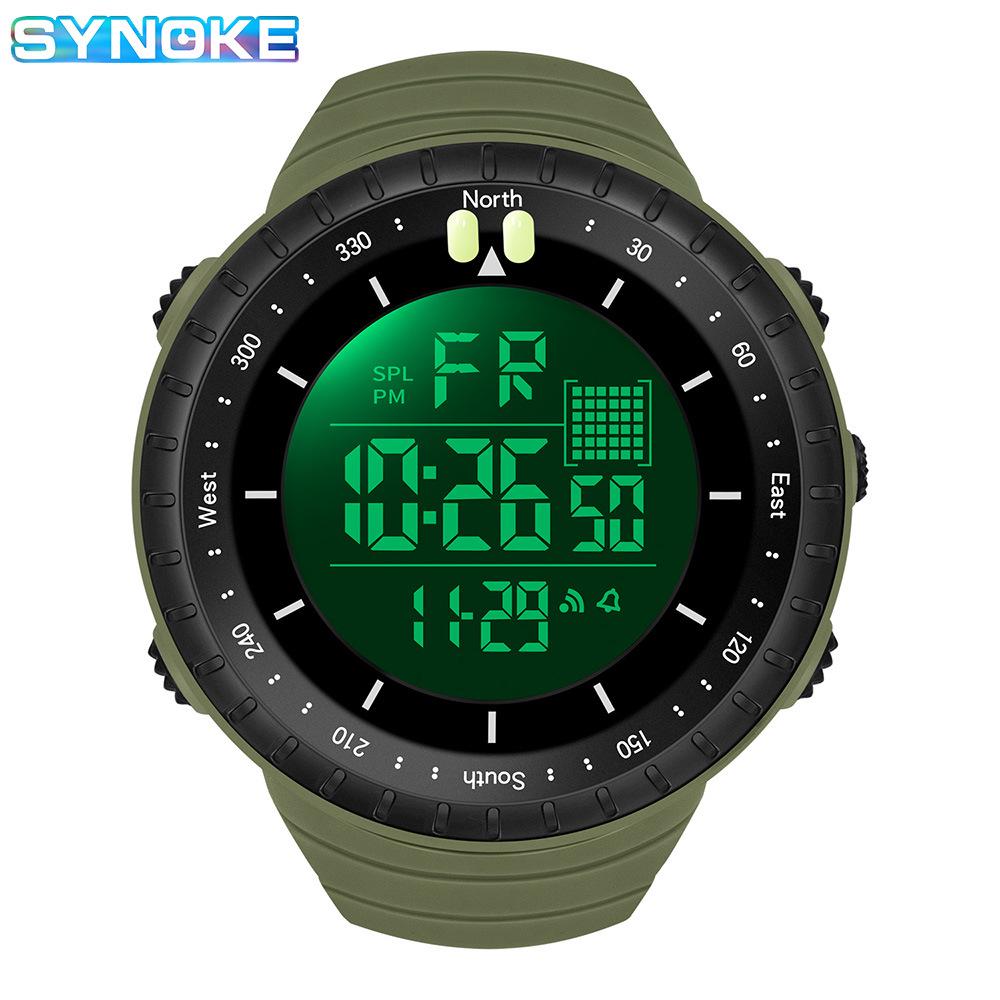 Men's Multifunctional Waterproof Sports Watch with Luminous Acrylic Screen for Outdoor Mountaineering
