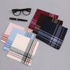 Men's Classic Light Plaid Stripe Polyester Handkerchief Series