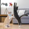 Cat Teaser Wand Collar Feather Toy Interactive Hands Free with Feathers Bell Adjustable for Indoor Kitty Solo Play