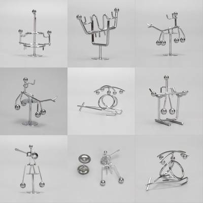 Metal Balance Ball Newton Pendulum Iron Man Cradle Creative Balance Crafts Tumbler Kids Desk Toy Home Decora Accessorie