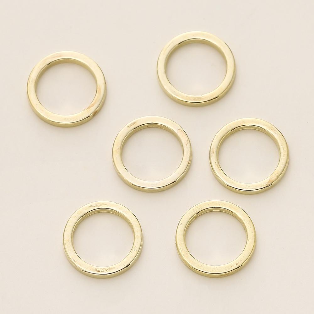 10/20 Stück/Packung 14K/18K Goldfarben Beschichtetes Messing Offene Biegeringe Sprengringe Verbinder für Schmuck Halsketten Herstellung Zubehör