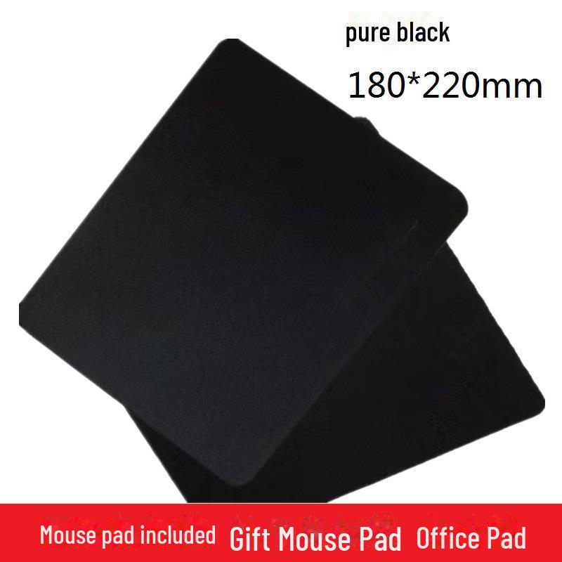 Black Rubber Gaming Mouse Pad - Thin, Small Desk Pad, Ideal for Promotions and Gifts