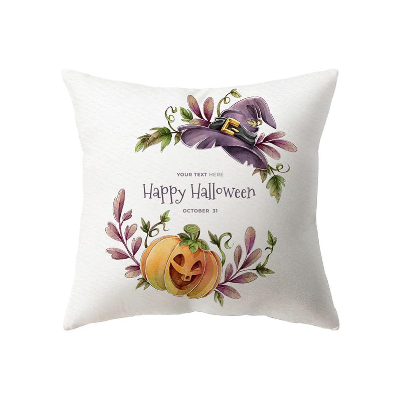 Alphabet Halloween Theme Throw Pillow Cover Pumpkin Witch Throw Pillow Cover Sofa Chair Bed Cushion Cover Home Decor
