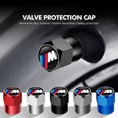 For BMW 4Pcs Car Wheel Tire Valve Caps Metal Stem Cover Auto Accessories M F10 F20 F30 F40 F15 F25 F26 F31 F49 E62 E83 E84