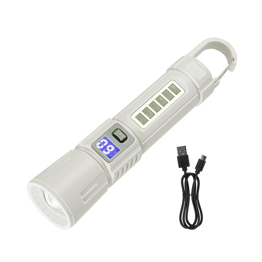 Powerful Super Bright Flashlights Telescopic Zoomable Torch Camping Long Range Portable Lamp with Hook
