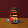 2025 Luminous Resin Fridge Magnet: Ancient Architecture Night Light City Tower Souvenir