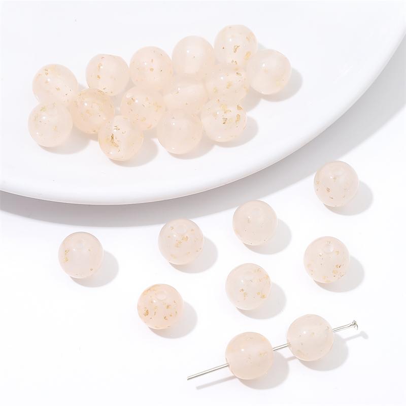 Resin Round Beads Pendant Charms for Jewelry Findings DIY Necklace Bracelet