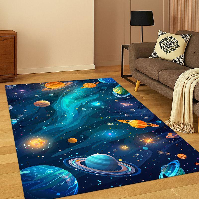 Universe Milky Way Space Stars Galaxy Earth Carpet Rug for Bedroom Living Room Sofa Doormat Home Decor,Kid Area Rug Non-slip