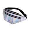 Einfache Taille Tasche für Frauen Glänzender Laser Hüfttasche für Mädchen Party Tasche Kleine Brusttaschen KTY