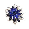 Elegant Double Layer Flower Brooch With Crystals and Florals Designs for Women Jewelry Accessories