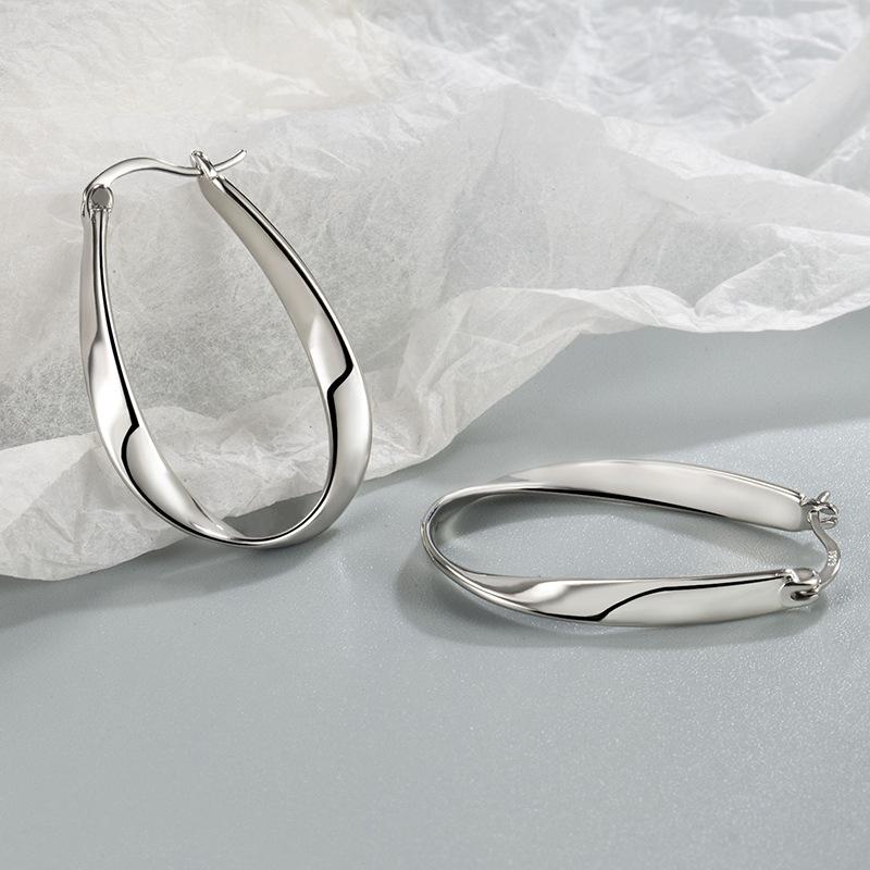 Fashionable and Simple Geometric Mobius Earrings Suitable for Women s Wedding Minimalist Accessories Jewelry