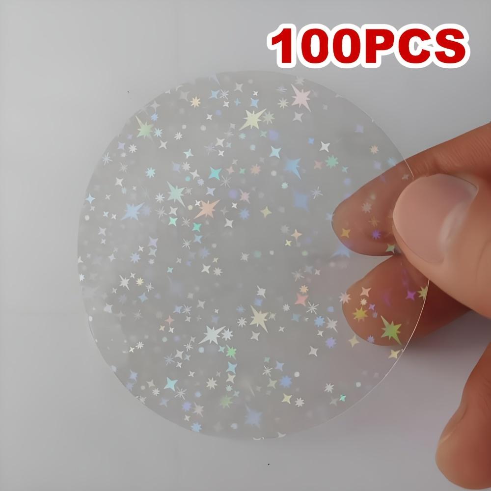 100 Pcs Clear Badge Film – Durable Polyester Plastic Round Protective Film for Button Manufacturers, Craft Materials for Gift