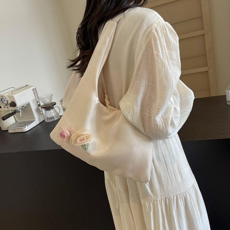 Simple Fashion Trend Armpit Bag Women's Summer New Fashion Trend Flowers Simple Casual Small Square Bag Tide