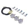 Hydraulic Pressure Test Kit 3 Gauge 6 Coupling 3 Hose Portable Hydraulic Pressure Test Box for Industrial Device