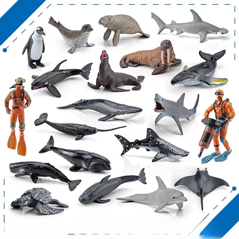 Oceanic Creature Pvc Figurines Collection With Static Marine Animals For Aquarium Decor