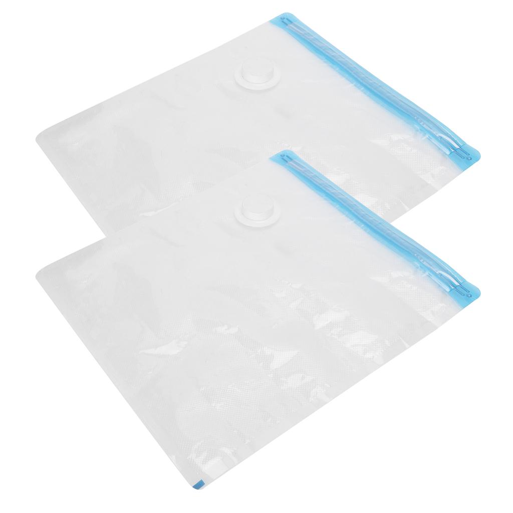 2Pcs Vacuum Storage Bag Space Saving Compressed Sealed Travel Bag with 3.5cm Thread Air
