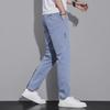 Men's Casual Soft Light Straight Pants - Elastic Waist Slim Fit