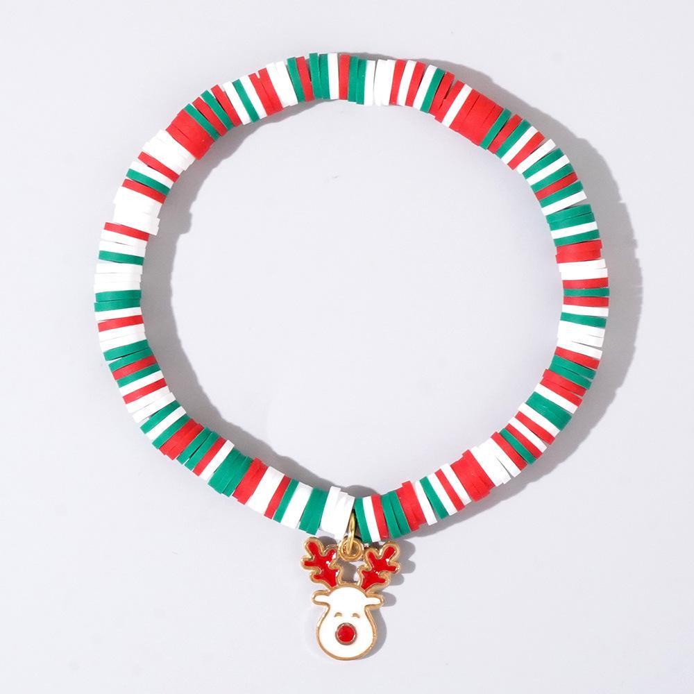 Women's Handmade Colorful Polymer Clay & Copper Bead Bracelet Set - Christmas Gift