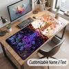 Floral Garden Theme Customized Mouse Pad Personalized Print Name Text Desk Mat For Home Office Table Decor
