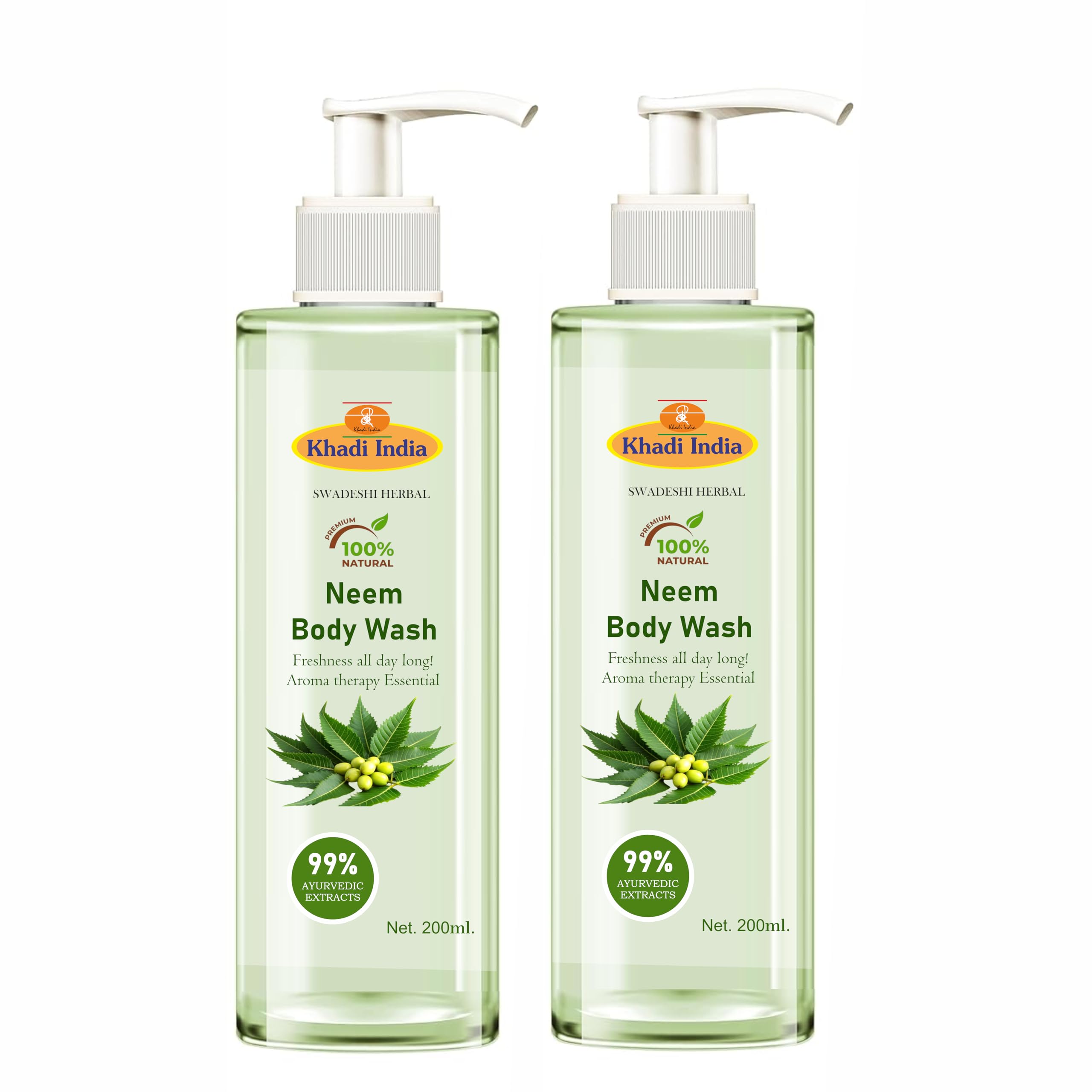 

Khadi 100% Pure Natural Ayurvedic Neem Bodywash For Healthy & Refreshed Skin | Shower Gel For soft, nourished & glowing skin | Herbal | Paraben-f