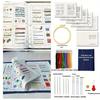 Beginner Embroidery Starter Kit Pre-Printed Stitch Practice Embroidery Book DIY Set Needles Auxiliary for Hand Embroidery Craft