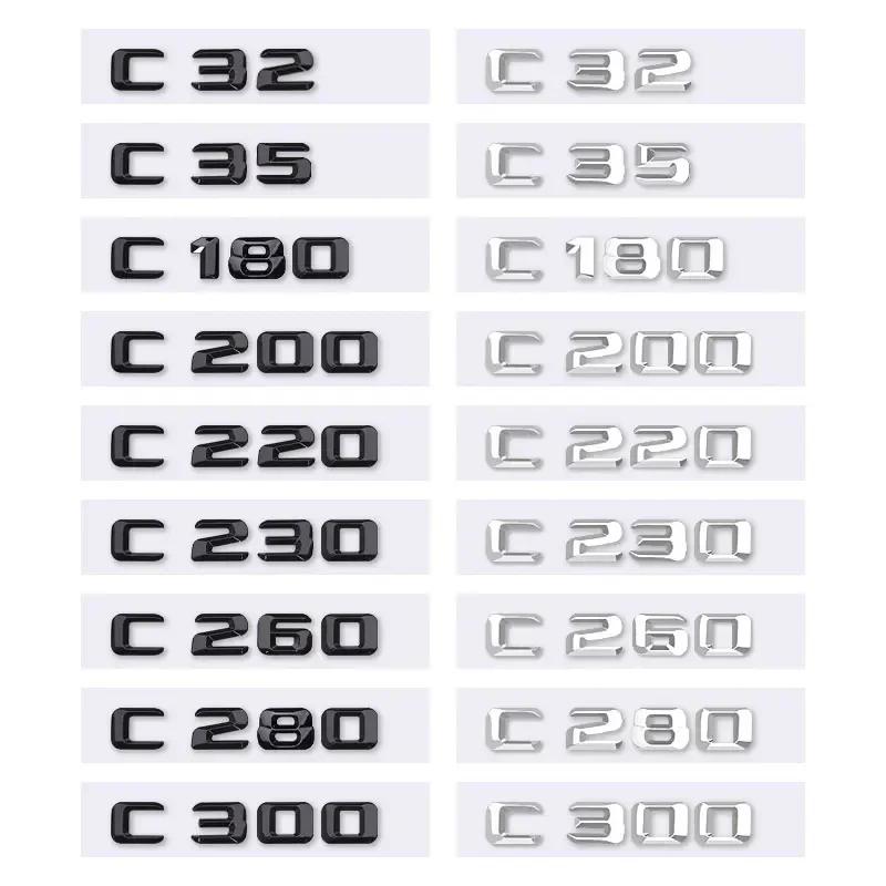 CXAFM1 C32 C35 C180 C200 C220 C230 C260 C280 C300 Logo Car Stickers for Mercedes Benz C Class Refit Rear Boot Trunk Displacement Label