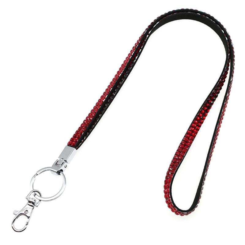 Strong Rhinestone Card Holder Lanyard with Advanced Tensile Durability for School Events and Office Staff