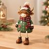 Christmas Resin Character Decoration with Separate Rope Legs, Figurine for Seasonal Home Displays