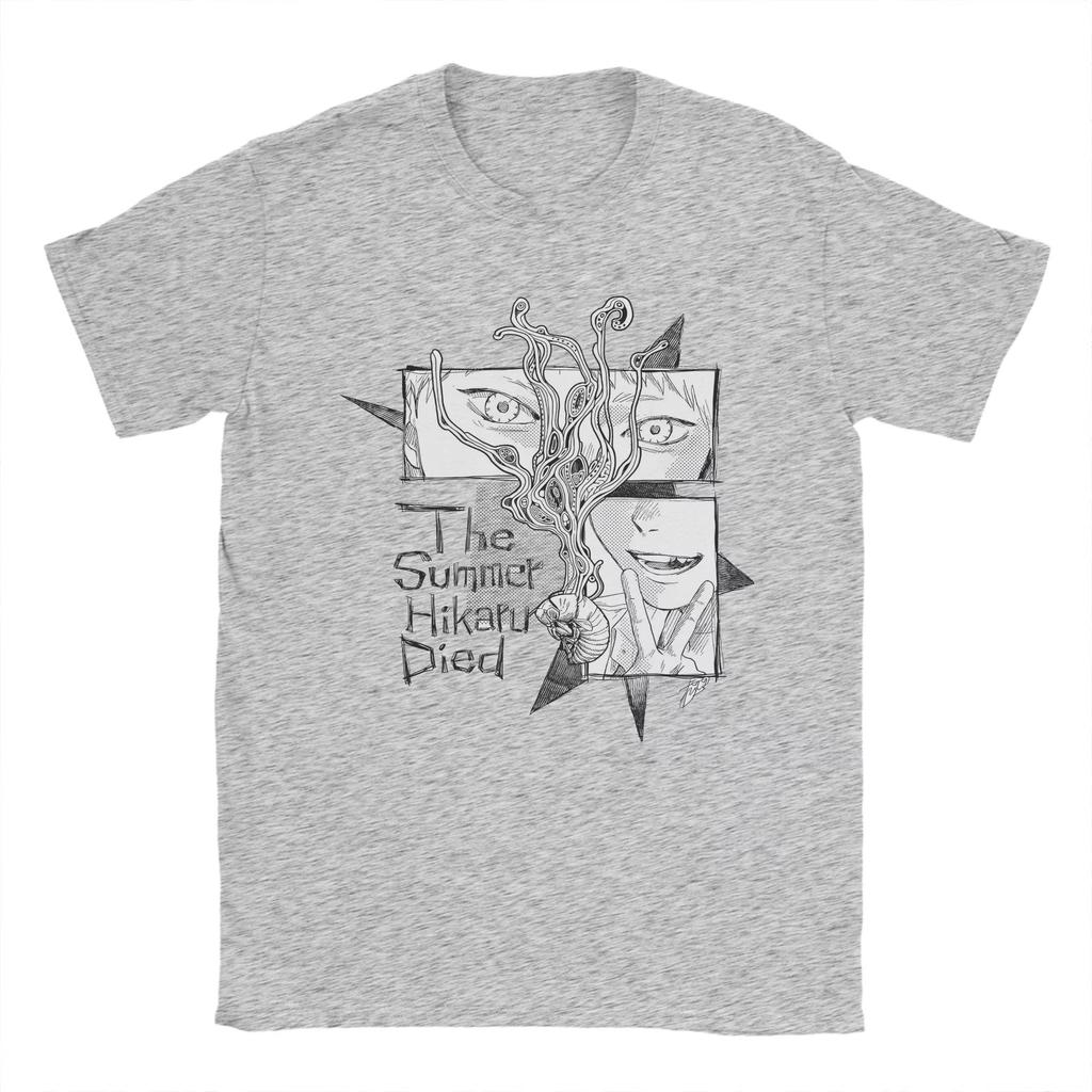 Camiseta The Summer Hikaru Died Camiseta Divertida Y2K de Verano Hikaru y Yoshiki Camiseta de Moda 100% Algodón para Hombre Camisetas de Manga Corta