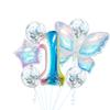 Colorful Transparent Butterfly Balloon Set Birthday Party Gradual Change Digital Birthday Party Decoration Supplies