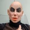 Lateks maske Cadılar Bayramı başlığı, güzellik başlığı, yaratıcı maske, lateks kel güzellik başlığı, takılabilir