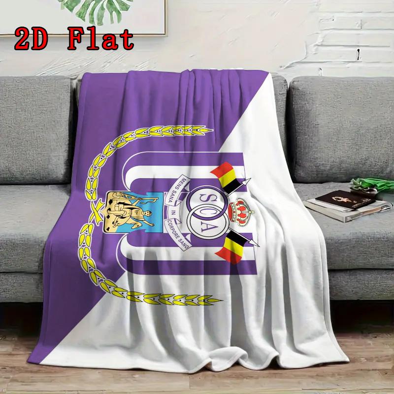 Anderlecht Print 2D Flat Pattern Flannel Blanket High Quality All Seasons Warmth and Comfort Perfect for Christmas Gifts.
