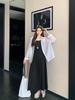 2026 Summer Plus Size Women's Two-Piece Set: Casual Camisole Dress & Lightweight Sun Protection Shirt