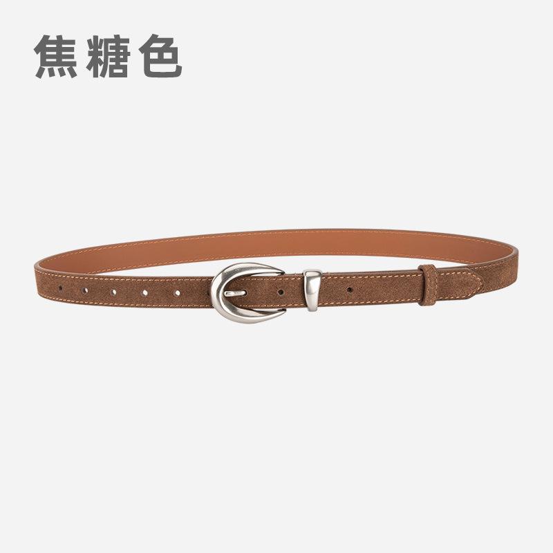 Frosted Leather Belt Ladies Suit Dress Decorative Belt Senior Women