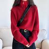 Half Zipper Collar Sweater Women Pullovers Soft Knitted Long Sleeve Short Jumper Fall Winter Korean Trend Loose Solid Color Tops
