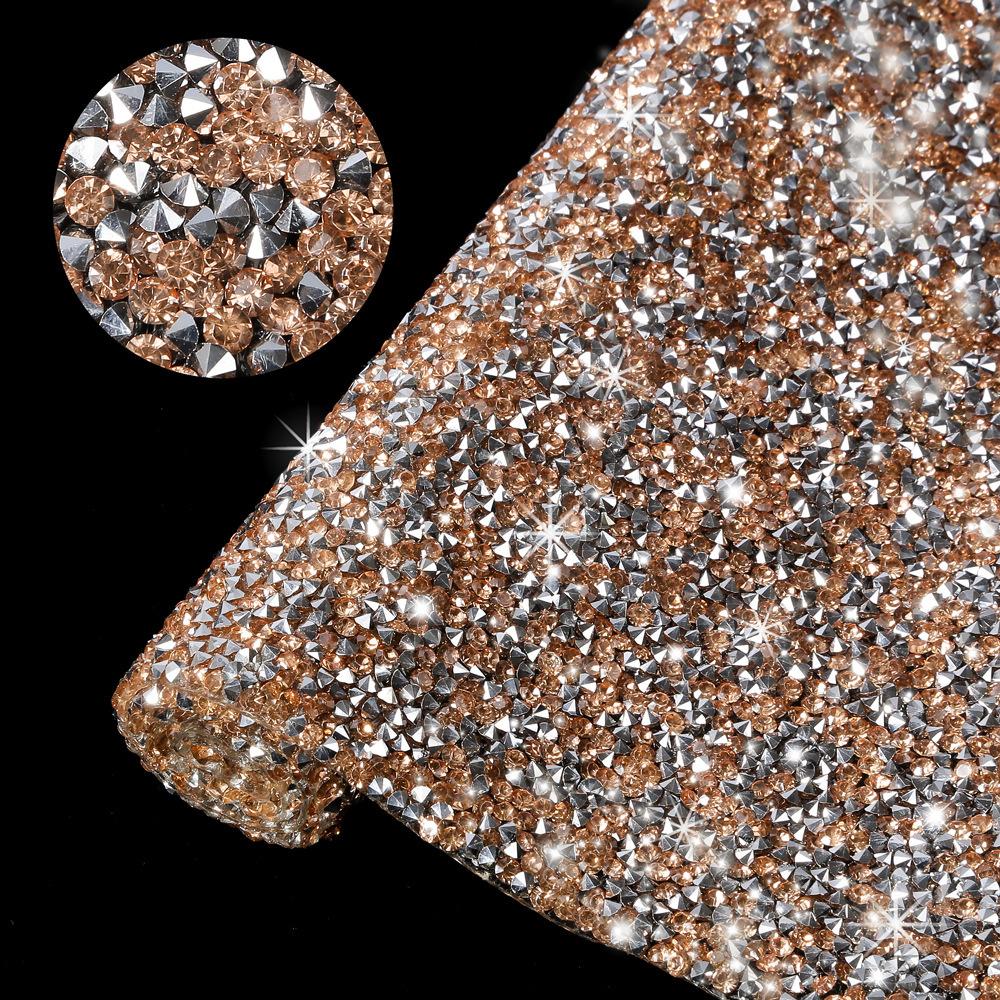 VC 20*24cm *40 Self-Adhesive Glass 3D Eco-Friendly Rhinestone Flatback 14 Facets Strip Sticker DIY Accessories Phone