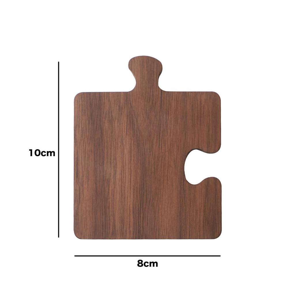 Wooden Set of Puzzle Scandinavian Interior Perfect for and Tea Perfect for Cafes and Guests [Queen-b] Coasters, 4, Style, Stylish, Decor, Tea, Coffee,