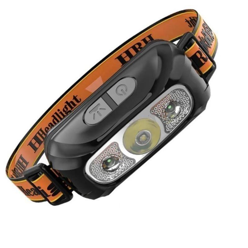 Sports Headlamp USB Rechargeable Hands-free Flashlight with Bright Beam Automatic Switch In 3 Modes, Camping, Fishing, and Emergency Situations
