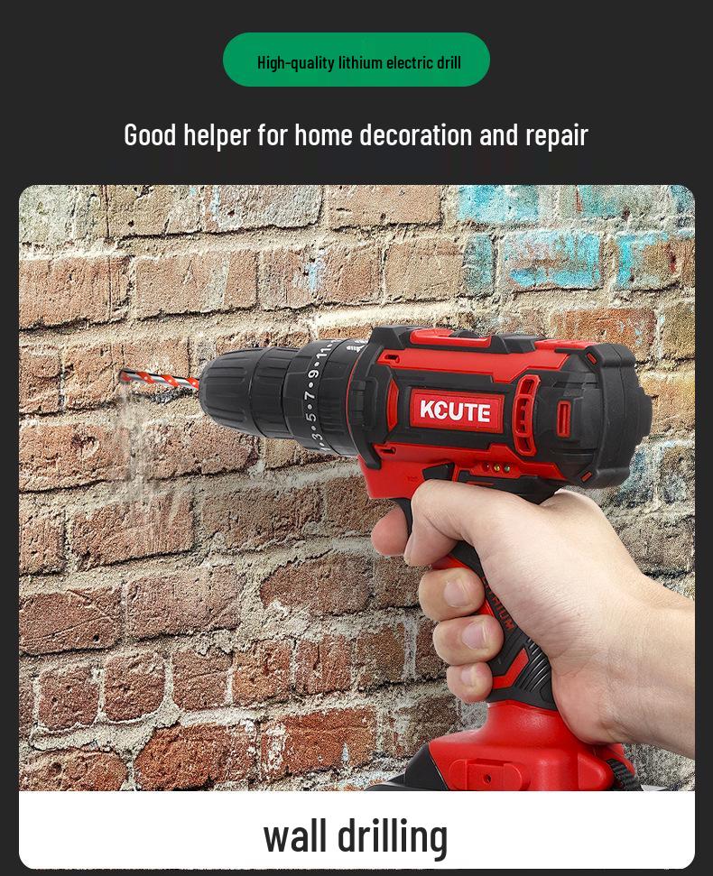 Compact Rechargeable Lithium Handheld Drill & Electric Screwdriver
