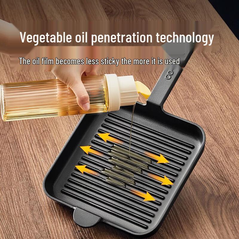 COOKER KING Cast Iron Steak Frying Pan
