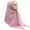 110*110cm Square Hijabs Solid Color Scarf Muslim Head Wraps Polyester Scarves Lightweight Headband Autumn Mufflers 1PC Retail