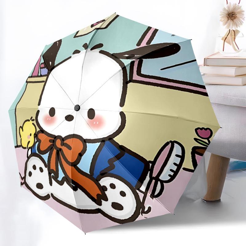 1pc Sanrio Characters Automatic Opening/Closing Umbrella with Foldable Design, Iron Frame, Outdoor Use, Festival Gift for Fans, Travelers, Daily Use.Z