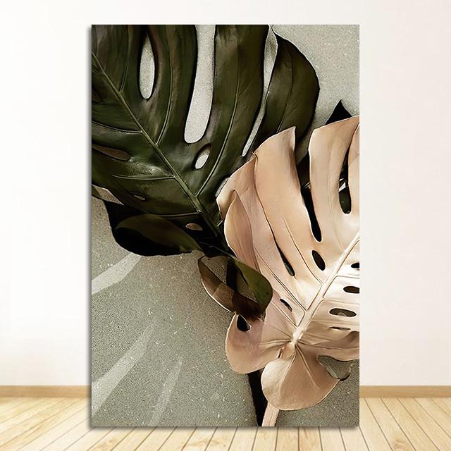 

Картина в зеленом стиле, растения, плакаты на скандинавскую тему, принты, декоративная картина, современный домашний декор, листья монстеры, настенное искусство, холст 21cm×30cm NoFrame