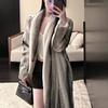 Women's Slimming Long Mink Fur Coat - Whole Velvet Warm Cross Mink
