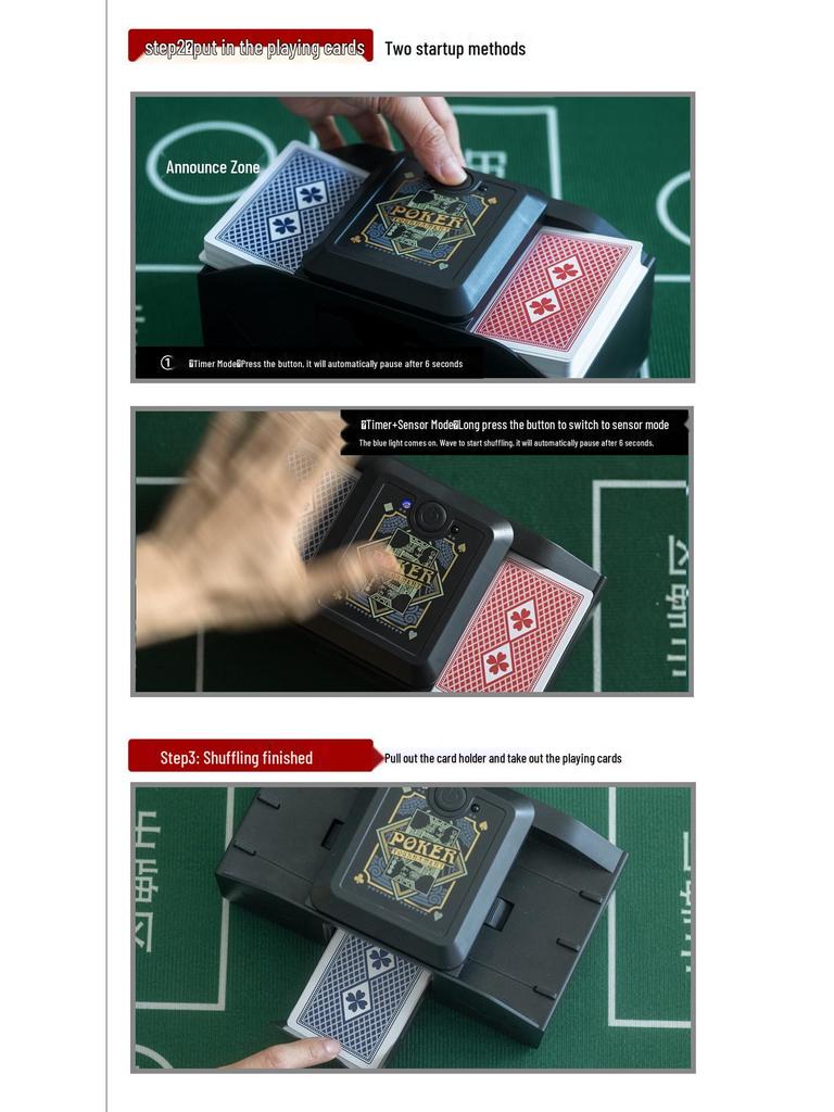 USB Automatic Card Shuffler - 2, 4, or 6 Decks 