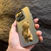 New Cartoon Teddy Bear Matte Laser Phone Case For  Redmi Note 13 12 11 10 Pro Plus 12S 11S Redmi 12 13C Shockproof Cover