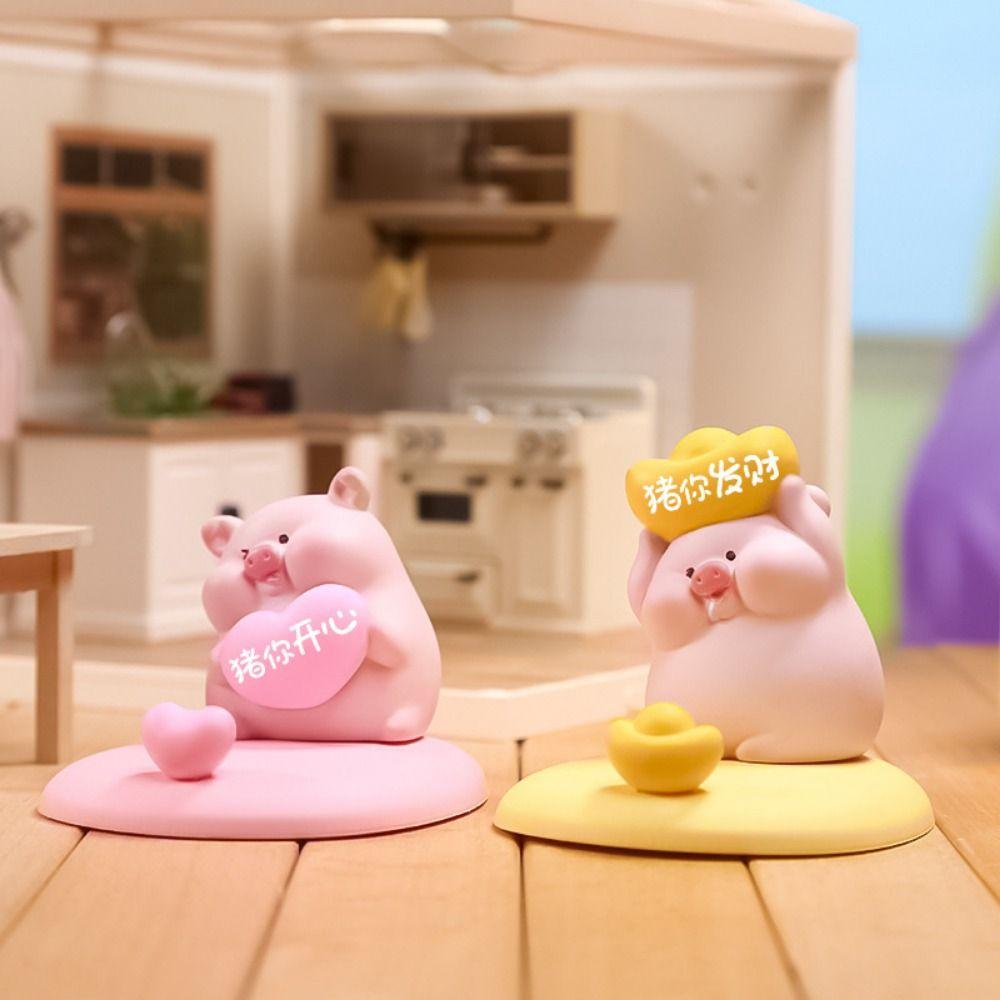 

Creative Cartoon Pig Phone Stand Lovely Mobile Phone Bracket Pig Phone Holder Car Ornament Style 2
