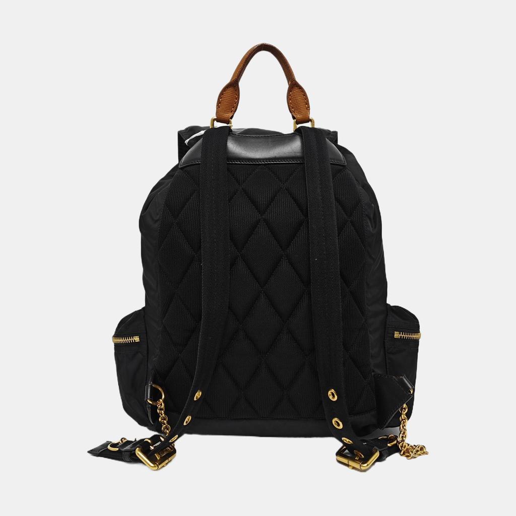 [Pre-Owned] The Rucksack Series Nylon And Leather Backpack Large - Good #RZ9ZW5